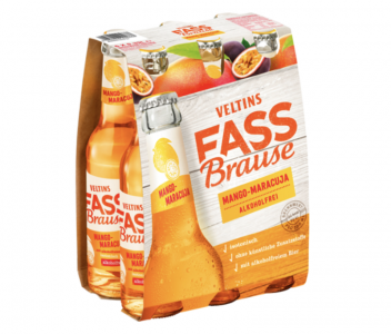 VELTINS Fassbrause Mango Maracuja 24x0,33 (MEHRWEG)