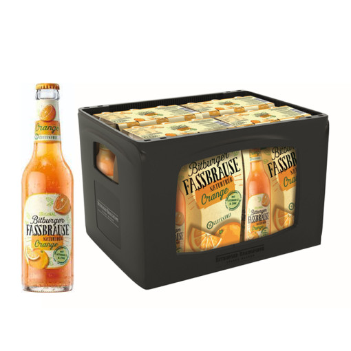 BITBURGER Fassbrause Orange naturtrüb glutenfrei 4x6x0,33l (MEHRWEG)