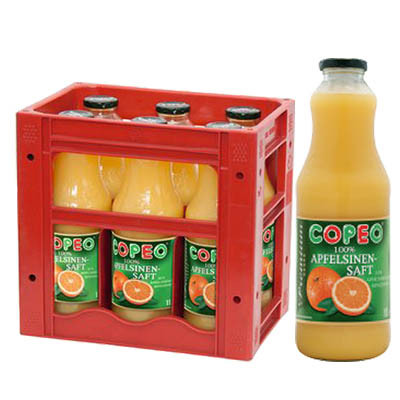 COPEO Apfelsinensaft trüb 100% 6x1,0l (MEHRWEG)